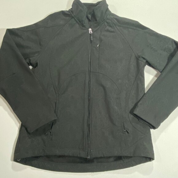 Womens Outdoor Jacket Large Dark Gray Full-Zip - Picture 2 of 12
